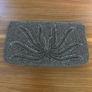 Elegant Black Beaded Clutch